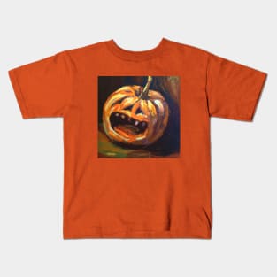 Pumpkin Screams in Horror Kids T-Shirt